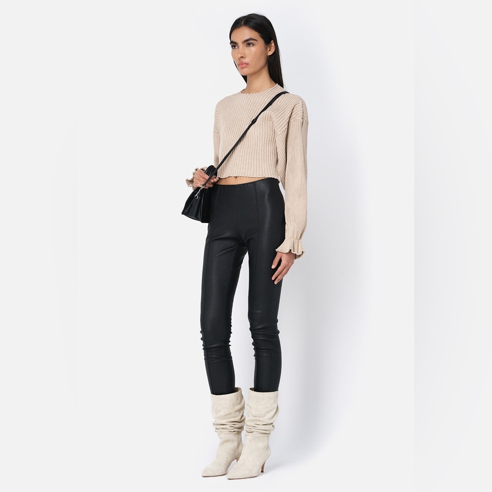 John Elliot GINZA RIB CROPPED TOP S